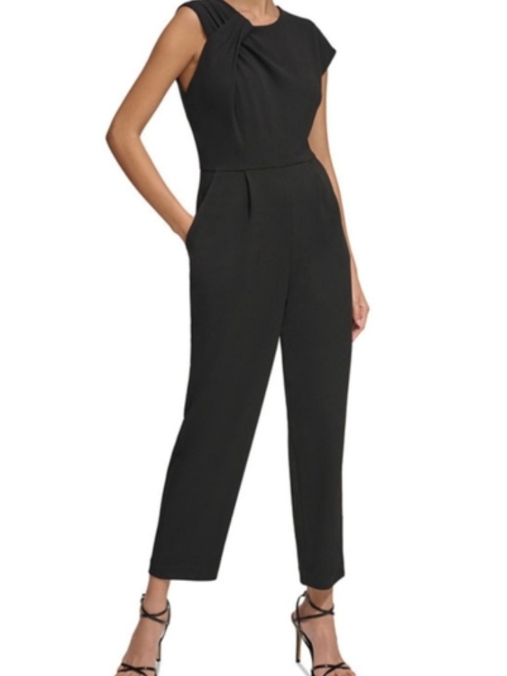 NWT Calvin Klein Women's WHITE Cap-Sleeve Jumpsuit